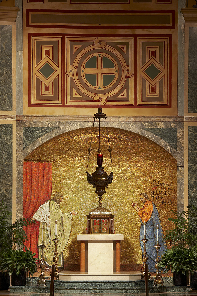 The mosaic behind the The mosaic behind the